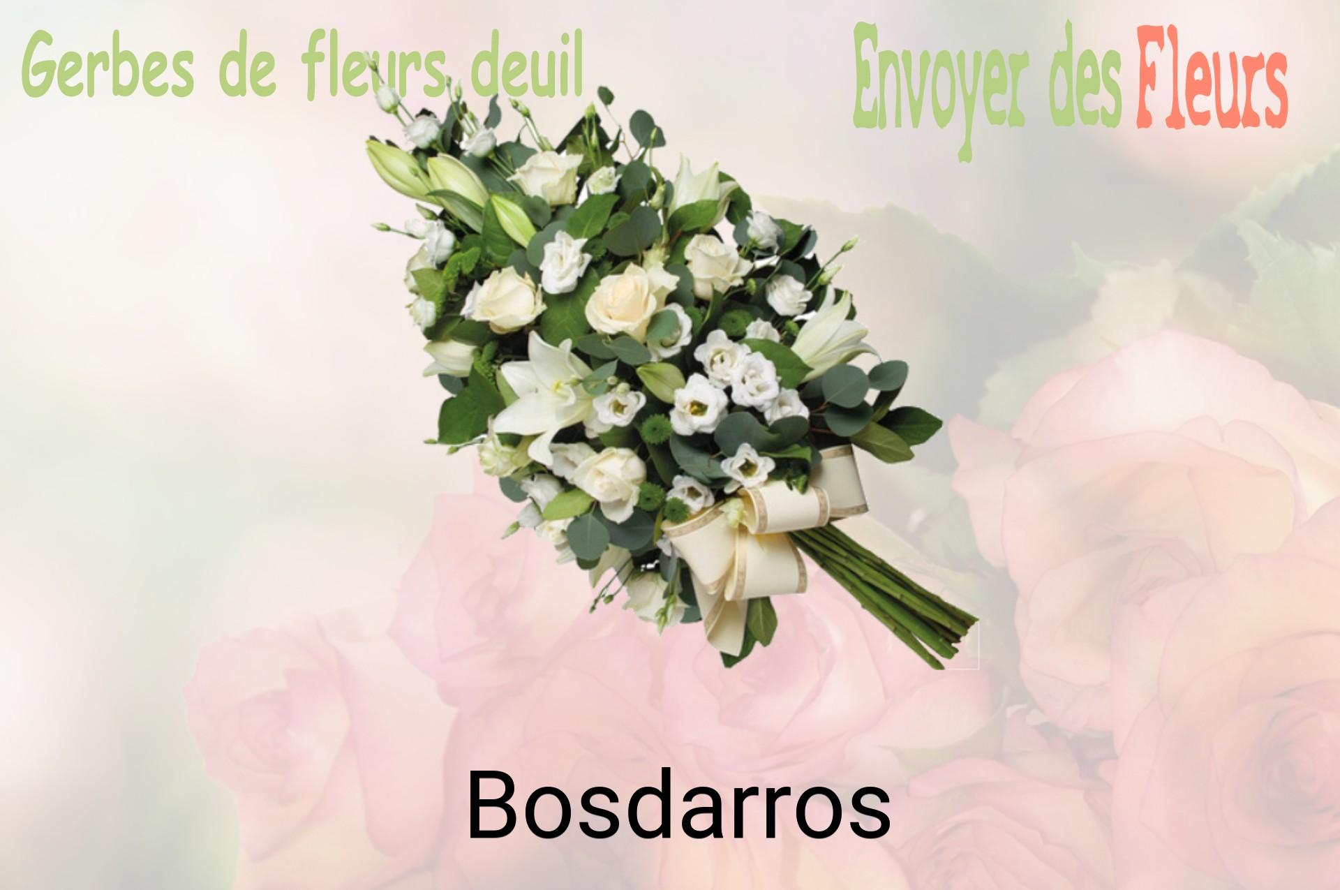 Gerbe de fleurs de deuil livrée à Bosdarros